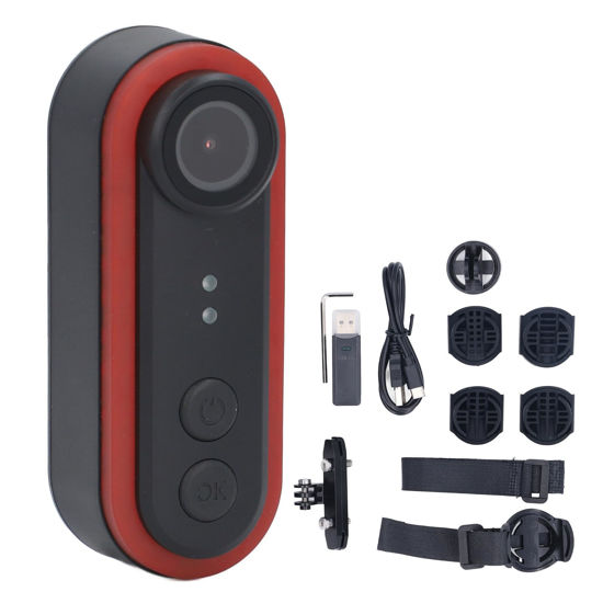 Picture of 1080P Rear View Camera with Tail Light, Wide Angle IPX6 Water Resistant Rear Light Camera Combo with 3500mAh Battery Supports Connect with Smartphone
