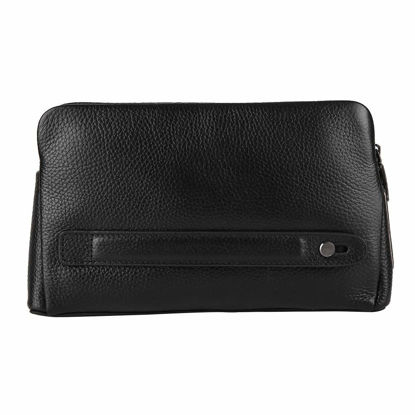 Picture of Smart Fingerprint Wallet, Fipilock FL V1 Men Zipper Leather Wallet Smart Fingerprint Security Anti Theft Handbag Black