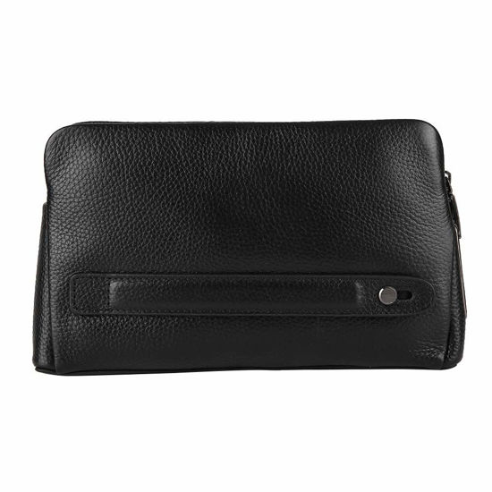 Picture of Smart Fingerprint Wallet, Fipilock FL V1 Men Zipper Leather Wallet Smart Fingerprint Security Anti Theft Handbag Black