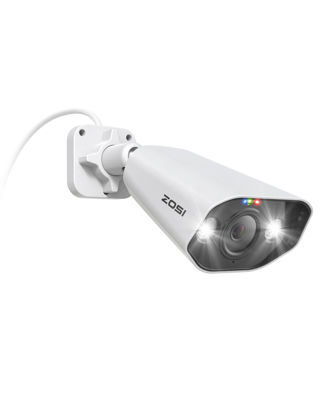 Picture of ZOSI 4K PoE Add-on Camera,Person Vehicle Detection,Two Way Audio,Color Night Vision,Light&Sound Alerts,8MP Weatherproof Outdoor Indoor Home Security Bullet IP Cam,Only Compatible 4K POE NVR