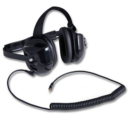 Picture of Rugged NASCAR Behind The Head Headset for Race Fan Racing Radios Electronics Communications - Connects to Scanners
