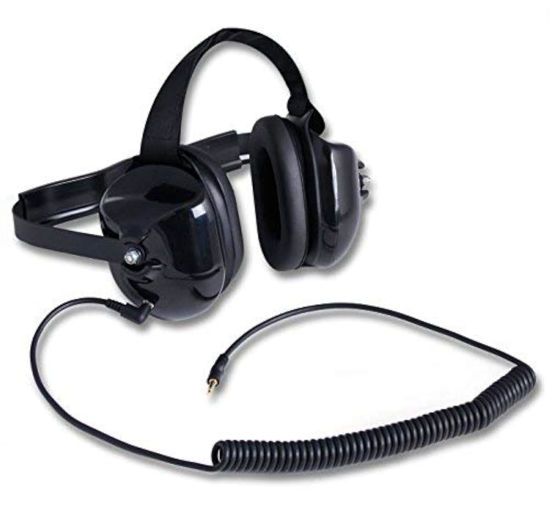 Picture of Rugged NASCAR Behind The Head Headset for Race Fan Racing Radios Electronics Communications - Connects to Scanners