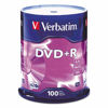 Picture of Verbatim DVD+R Discs, 4.7GB, 16x, Spindle, 100/Pack