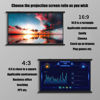 Picture of ZYXQQJ Manual Pull Down Projector Screen HD Retractable Movie Screen 40" 50" 60" 72" Projection Screen 4K for Indoor Outdoor(16:9,60inch)