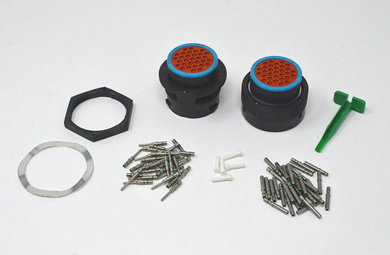 Picture of Deutsch HDP20 Bulkhead 31-pin Connector kit, 14-16 AWG Solid Contacts (Made in USA)
