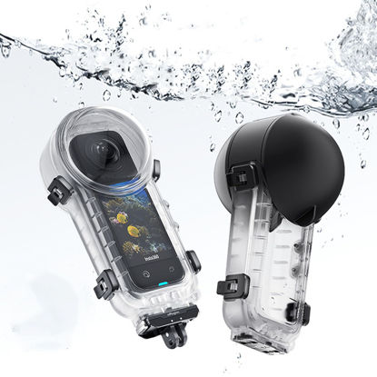 Picture of Honlyn Dive Case for Insta360 X4, Waterproof Case Housing Quick Release Mount Invisible Dive Case for Insta360 X4 Accessories(Waterproof Case)