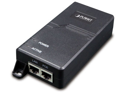 Picture of PLANET Gigabit PoE Injector, Adapter (60W, Integrated) | Single-Port, Ultra Power over Ethernet Injector, Network Distances up to 328 Feet | Use for IP Camera, More (POE-173)