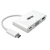 Picture of Tripp Lite USB C to VGA Multiport Video Adapter Converter 1080p w/ USB-A Hub, & USB-C PD Charging, Thunderbolt 3 Compatible, USB Type C, USB-C, USB Type-C (U444-06N-VU-C)