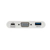 Picture of Tripp Lite USB C to VGA Multiport Video Adapter Converter 1080p w/ USB-A Hub, & USB-C PD Charging, Thunderbolt 3 Compatible, USB Type C, USB-C, USB Type-C (U444-06N-VU-C)