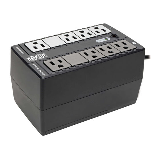 Picture of Tripp Lite 450VA Mini UPS Battery Backup Surge Protector, 8 Outlets, Uninterruptible Power Supply, Small UPS for Home & Office, TV & Computer UPS, 3-Year Warranty & $100,000 Insurance (BC450)