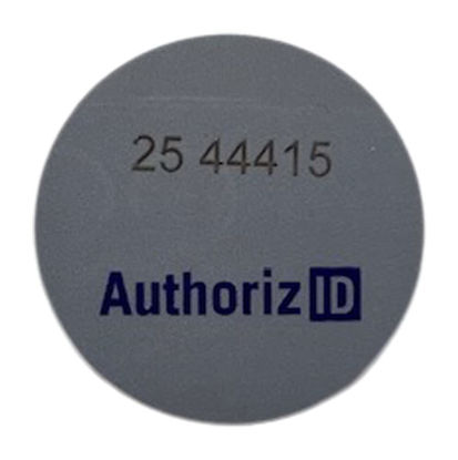Picture of 25 pcs AuthorizID Proximity Adhesive Tags 26 Bit Weigand Prox Coins or Disks are Compatable with ISOProx 1386 1326 H10301 Format Readers. Works with The vast Majority of Access Control Systems
