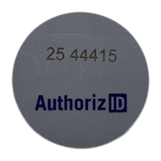Picture of 25 pcs AuthorizID Proximity Adhesive Tags 26 Bit Weigand Prox Coins or Disks are Compatable with ISOProx 1386 1326 H10301 Format Readers. Works with The vast Majority of Access Control Systems