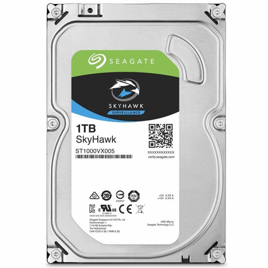 Picture of Seagate SkyHawk 1TB Surveillance Hard Drive - Sata 6Gb/s 64MB Cache 3.5-Inch Internal Drive (ST1000VX005)