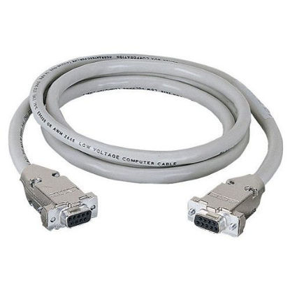 Picture of Black Box 25-ft RS232 Shielded Cable Metal Hood DB9 Female/Female