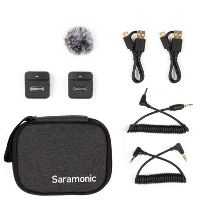 Picture of Saramonic Blink100 B1 Wireless Lavalier Microphone for Camera Camcorder Smartphone, 10h Battery, 164ft Transmission, Gain Control Wireless Lapel Mic for Live Streaming Video Conference Recording