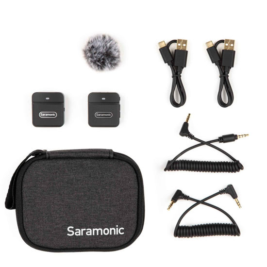 Picture of Saramonic Blink100 B1 Wireless Lavalier Microphone for Camera Camcorder Smartphone, 10h Battery, 164ft Transmission, Gain Control Wireless Lapel Mic for Live Streaming Video Conference Recording