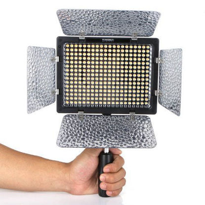 Picture of Yongnuo Professional LED Video Light Flash YN300-II With 300pcs Lamps, 4 color sheets for DSLR Camera Canon EOS, 3200-5500K adjustable color temperature