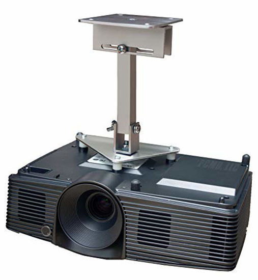 Picture of PCMD, LLC. Projector Ceiling Mount Compatible with BenQ CinePrime HT3550 TK810 TK850 W2700 with Lateral Shift Coupling (10-Inch Extension)