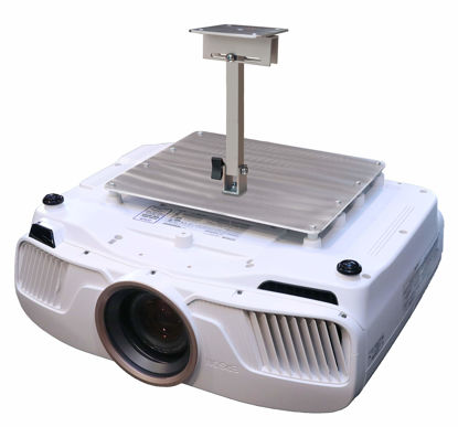 Picture of PCMD, LLC. Projector Ceiling Mount Compatible with Epson Home Cinema 5050UB 5050UBe Pro Cinema 6050UB with Lateral Shift Coupling (12-Inch Extension)