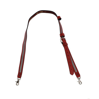 Picture of Boston Leather TheFireStore Exclusive Reflective Red Leather, FDNY Style Radio Strap