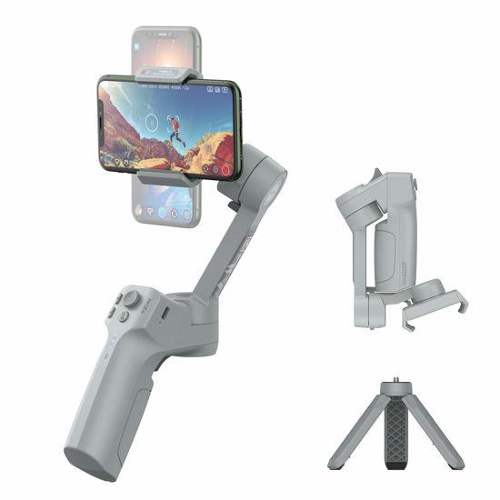 Picture of MOZA Mini-MX Gimbal Stabilizer 3-Axis Mobile Handheld Stabilizer Foldable Palmsize Portable Vlog Youtuber Live Video for Android Samsung Galaxy S22/S23 for iPhone 13/13Pro/14/14Pro/15/15 Pro
