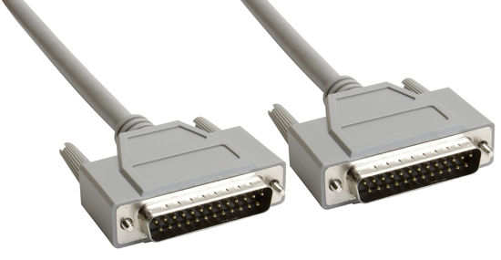 Picture of Amphenol CS-DSPMDB25MM-010 25-Pin DB25 Premium D-Sub Cable, Shielded, Male/Male, 10', Gray