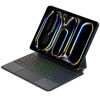 Picture of QYiiD iPad Pro 11 Inch (M4, 2024) Case with Keyboard, Magnetic Detachable Keyboard with Multi-Touch Trackpad, Backlit Wireless Keyboard Case with Easy-Set Magnetic Portrait/Landscape Stand, Black