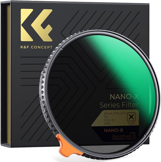 Picture of K&F Concept 77MM Variable Fader Adjustable ND2-ND32 (1-5 Stop) ND Filter and 1/4 Black Mist Diffusion 2 in 1 for Camera Lens No X Spot Weather with 28 Multi-Layer Coatings