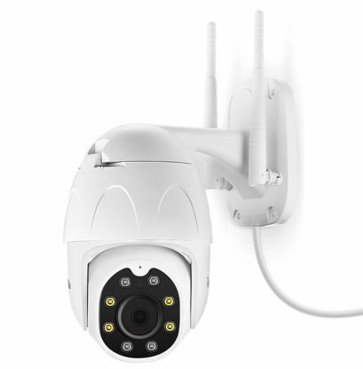 Picture of TOURALLE Security Camera Outdoor, 1080P WiFi Home Surveillance Camera with Phone App, PTZ IP Camera, Night Vision, IP65 Waterproof, 2Way Audio, Compatible with Alexa