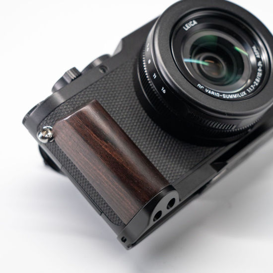 Picture of Wood Wooden Hand Grip + Aluminum Alloy Baseplate QR L Handle for D-LUX8 LUX8 Type 3952A Camera (Ebony)