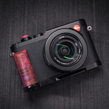 Picture of Wood Wooden Hand Grip + Aluminum Alloy Baseplate QR L Handle for D-LUX8 LUX8 Type 3952A Camera (Purple Stable Wood)