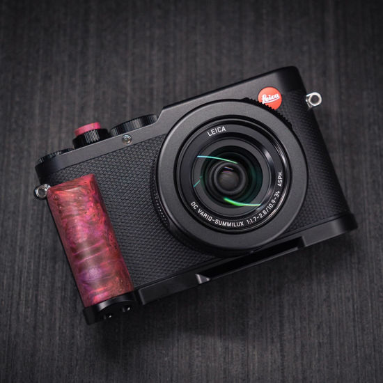 Picture of Wood Wooden Hand Grip + Aluminum Alloy Baseplate QR L Handle for D-LUX8 LUX8 Type 3952A Camera (Purple Stable Wood)