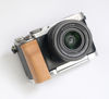 Picture of QR L Handle Hand Grip Wood Handle + Alloy Baseplate for Sony A7C Camera Holder (Cherrywood + Sliver Alloy Baseplate)