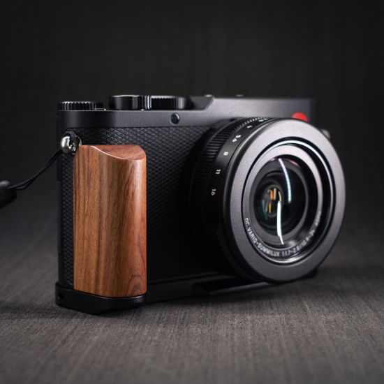 Picture of Wood Wooden Hand Grip + Aluminum Alloy Baseplate QR L Handle for D-LUX8 LUX8 Type 3952A Camera (Desert Iron)