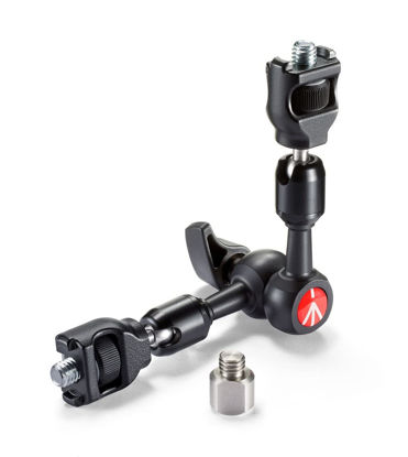 Picture of Manfrotto 244MICRO-AR Arm Micro with Anti-Rotation attachments and 3/8 inch Adapt, Black