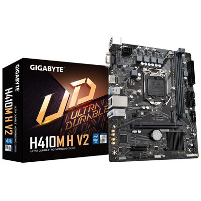 Picture of Gigabyte H410M H V2 Motherboard - Supports Intel Core 10th CPUs, up to 2933MHz DDR4 (OC), 1xPCIe 3.0 M.2, GbE LAN, USB 3.2 Gen 1