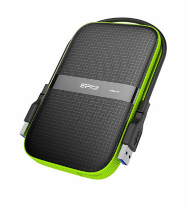 Picture of SP020TBPHDA60S3K Silicone Power Portable Hard Drive, 2 TB, 2.5 Inches, Supports USB3.0, IPX4, Waterproof, Shockproof, PS4, Operation Tested