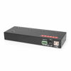 Picture of Industrial 4-Port USB to Serial Adapter DB9 RS-232 with FTDI Chipset, RX/TX LED Indicators, DIN Rail Mount Bracket, & Surface Mounting Brackets Windows 11, 10, 8, 7 OS Support USB-A Cable Included