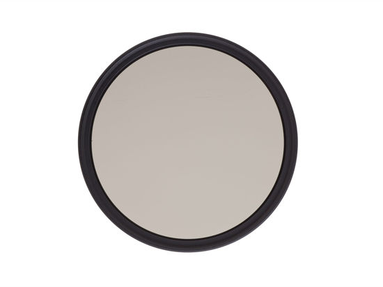 Picture of Heliopan 77mm Neutral Density 2x (0.3) Filter (707735) with specialty Schott glass in floating brass ring