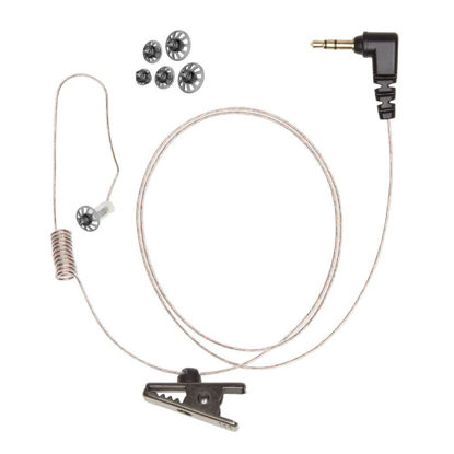 Picture of Klein Dark Series, Covert Police Listen Only Earpiece, Tubeless, 3.5mm, 22-Inch Cord, Clear (Dark-3.5-RT)