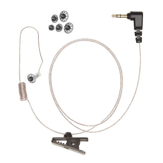 Picture of Klein Dark Series, Covert Police Listen Only Earpiece, Tubeless, 3.5mm, 22-Inch Cord, Clear (Dark-3.5-RT)