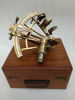 Picture of Malla Inc. Nautical 8" Maritime Antiquated Brass Sextant | Marine Captain Sextant with Wooden Box | Nautical Gift