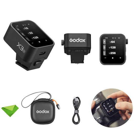 Picture of Godox X3-O X3O X3 O Touchscreen TTL Wireless Flash Trigger for Olympus Panasonic, 2.4GHz Wireless, High Speed Sync, OLED Screen Adjustable Brightness TTL Flash Transmitter for OM System Cameras