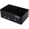 Picture of StarTech.com 2 Port KVM Switch - DVI and VGA w/ Audio and USB 2.0 Hub - Dual Monitor / Display / Screen KVM Switch - DVI VGA , TAA (SV231DDVDUA)