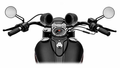 Picture of (2) RockvilIe MAC40B 4" Black Swivel Aluminum Motorcycle Handlebar Speaker Pods