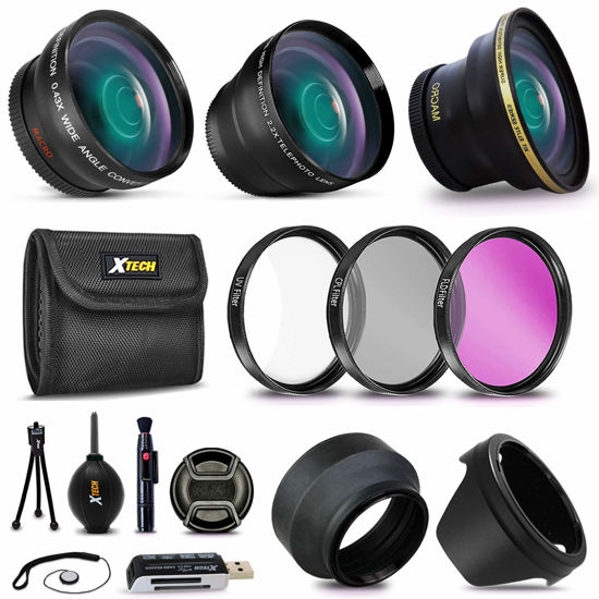 Picture of 58mm Lens Accessory Kit for Canon EOS 90D 80D 77D 70D EOS Rebel T7i T6i T6S T5i T4i T3i T2i T1i XTi XT SL1 XSi, EOS M, EOS M2, EOS 760D 700D 650D 600D 550D 70D 60D 6D 5D 7D, 7D Mark II DSLR Cameras