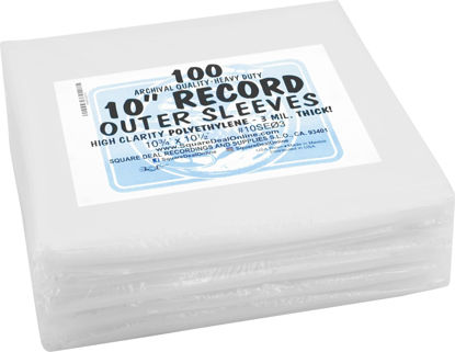 Picture of 500 Plastic Outer Sleeves for 10" Vinyl Records #10SE03 - High Clarity - Protect The Record Jacket & Protect Against Dust! 3 MIL Thick! (Albums/Outersleeves)