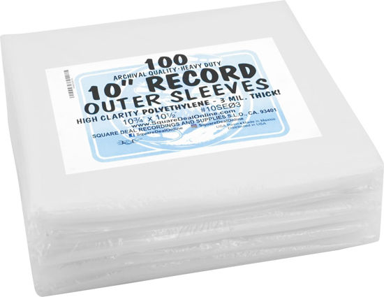 Picture of 500 Plastic Outer Sleeves for 10" Vinyl Records #10SE03 - High Clarity - Protect The Record Jacket & Protect Against Dust! 3 MIL Thick! (Albums/Outersleeves)