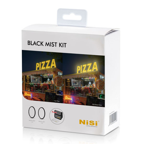 Picture of NiSi 40.5mm Circular Black Mist Kit | 1/4 and 1/8 Strength Filters, Cleaning Cloth, Carrying Case | Diffusion Lens Filter for Soft, Dream-Like Cinematic Effects | Photography and Videography