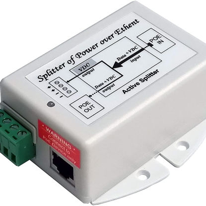 Picture of Tycon Systems POE-SPLT-4824G-P 48V DC 802.3at PoE Input 48V 802.3at PoE Out & 24V DC at 20W Output Max 50W POE Splitter & Voltage Converter